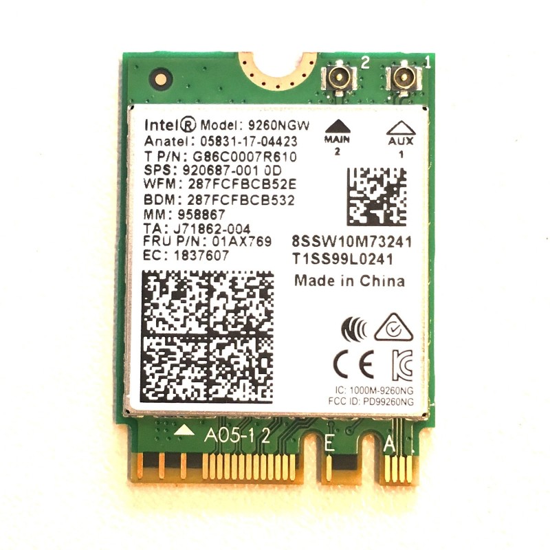 Intel Wireless AC-9260 Wi-Fi & Bluetooth M.2